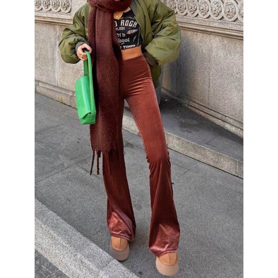 High Waist Flare Pants Apparel and Accessories