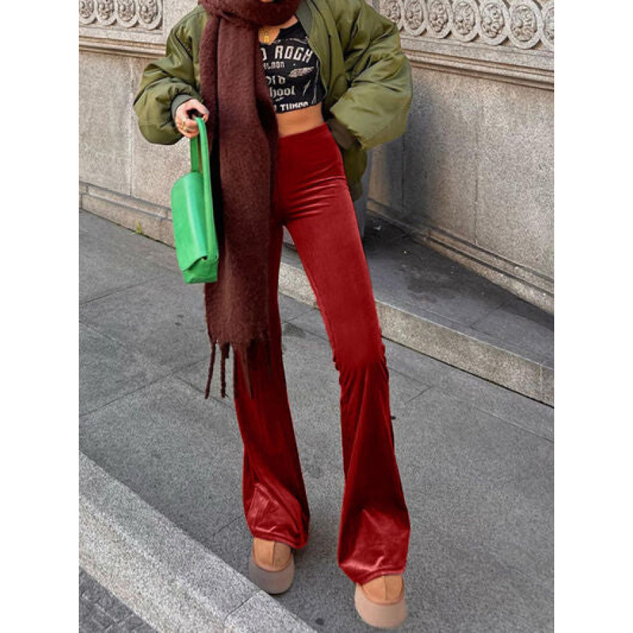High Waist Flare Pants Apparel and Accessories