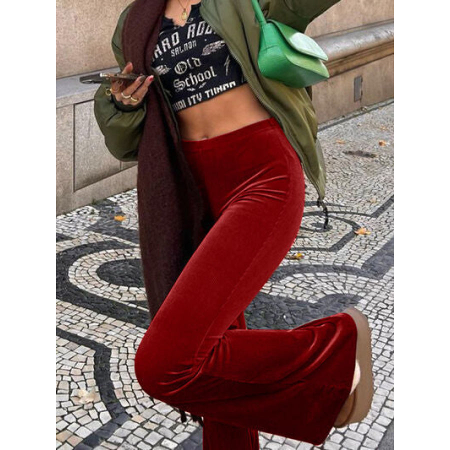 High Waist Flare Pants Apparel and Accessories