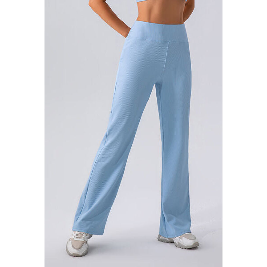 High Waist Straight Active Pants Apparel and Accessories