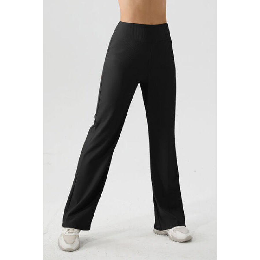 High Waist Straight Active Pants Apparel and Accessories