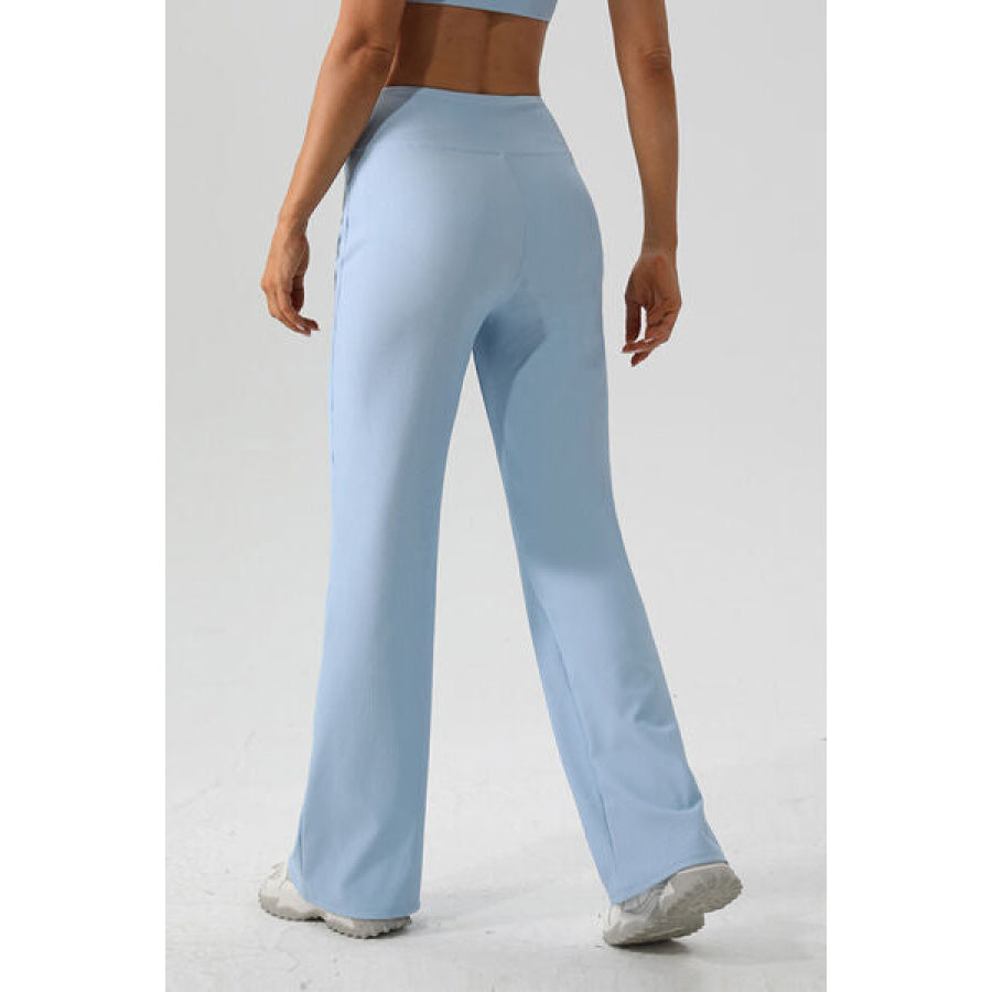 High Waist Straight Active Pants Apparel and Accessories