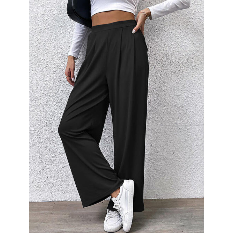 High Waist Straight Pants Clothing