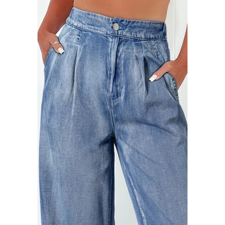 High Waist Wide Leg Jeans Apparel and Accessories