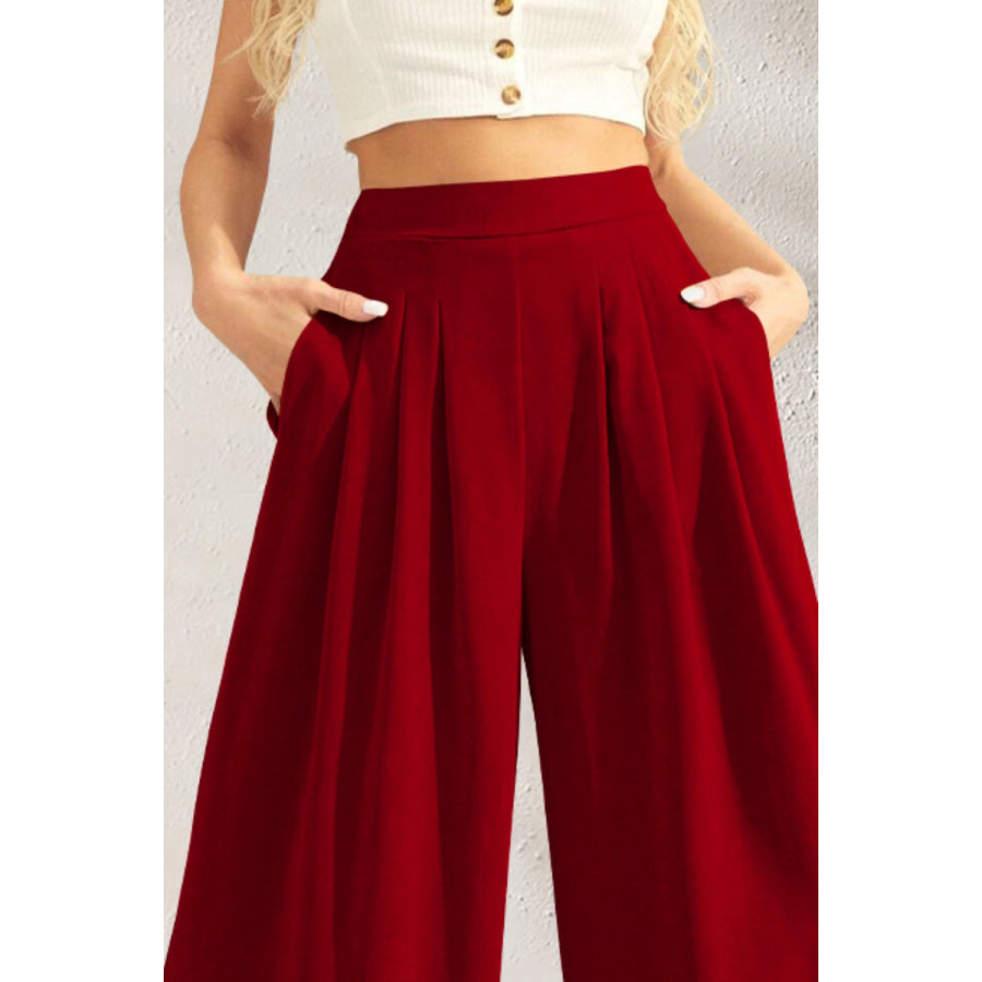 High Waist Wide Leg Pants Apparel and Accessories