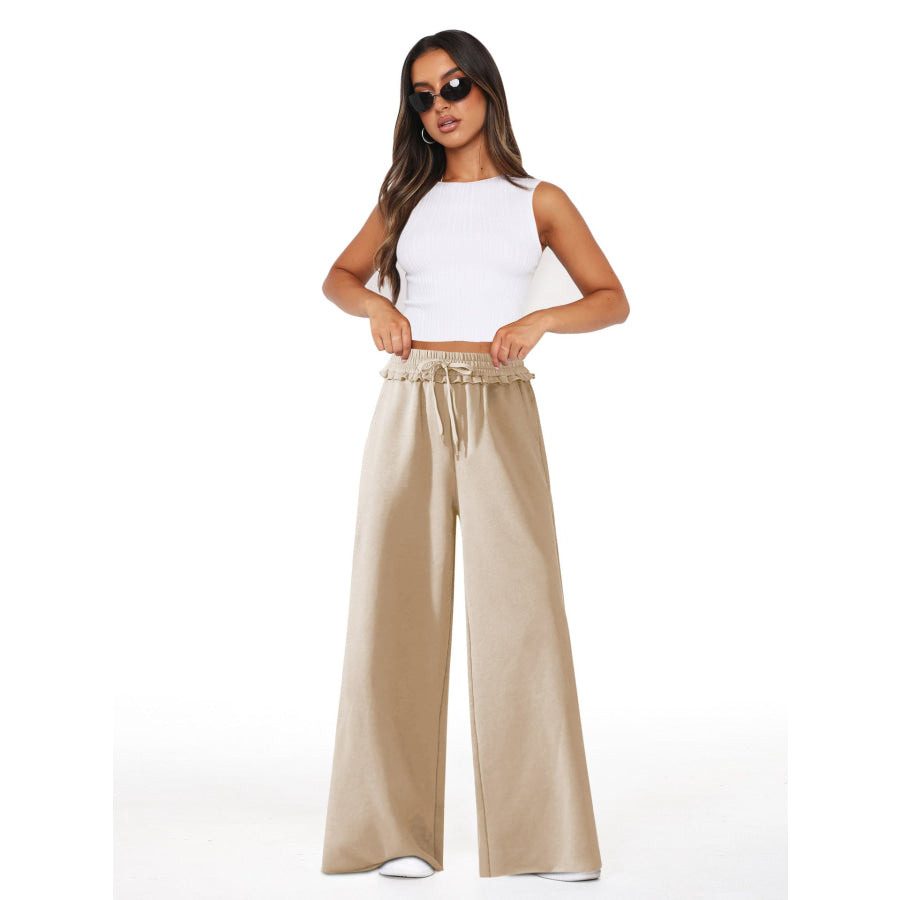 High Waist Wide Leg Pants Apparel and Accessories