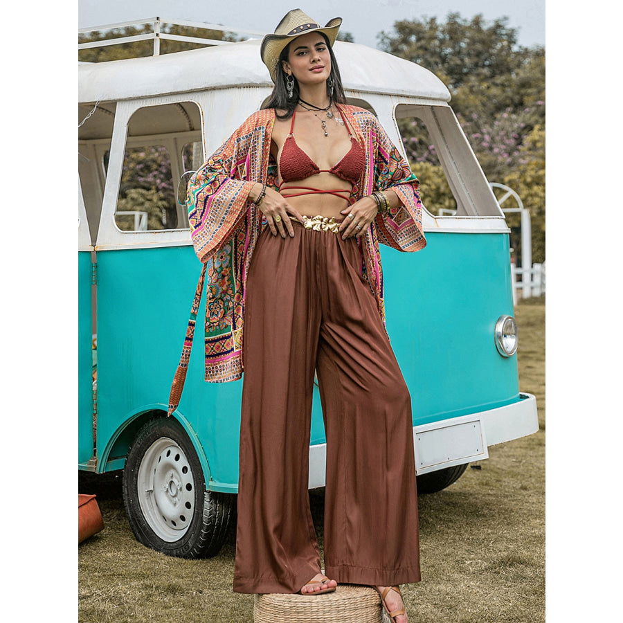 High Waist Wide Leg Pants Apparel and Accessories