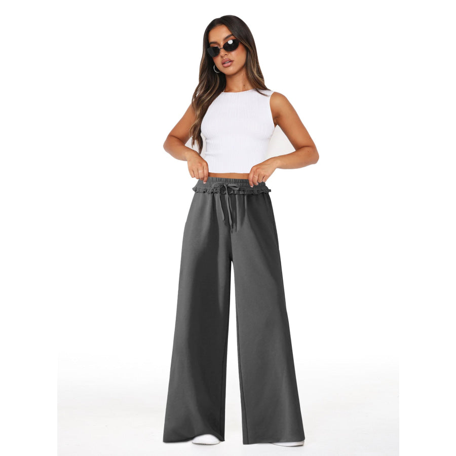 High Waist Wide Leg Pants Apparel and Accessories