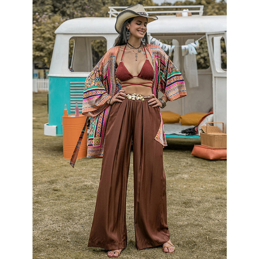 High Waist Wide Leg Pants Apparel and Accessories