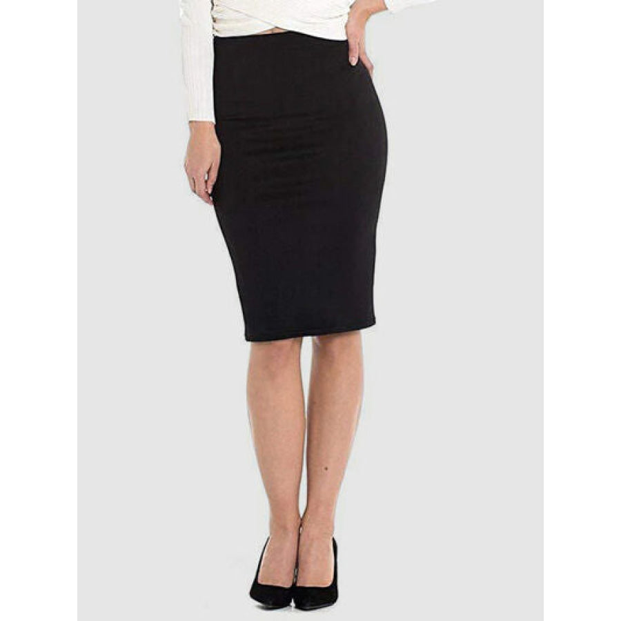 High Waist Wrap Skirt Black / S Apparel and Accessories