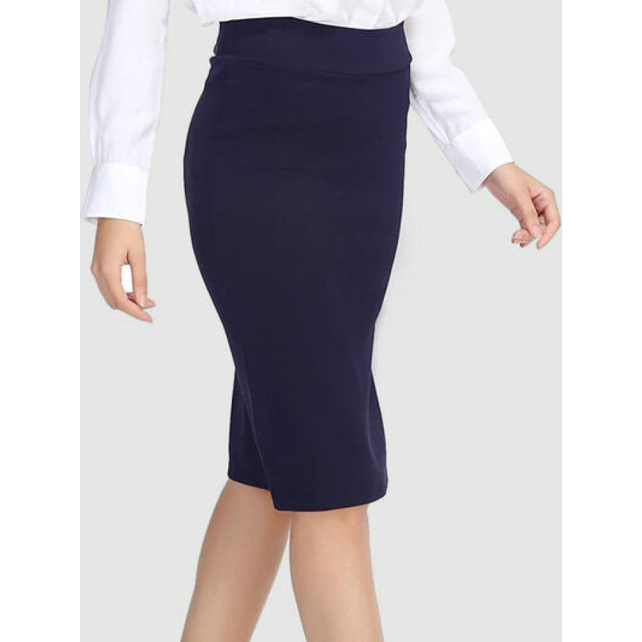 High Waist Wrap Skirt Cobald Blue / S Apparel and Accessories