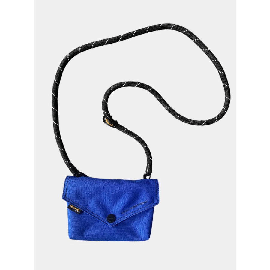 Himawari Solid Color Envelope Shape Crossbody Bag with Removable Strap Royal Blue / One Size Apparel and Accessories