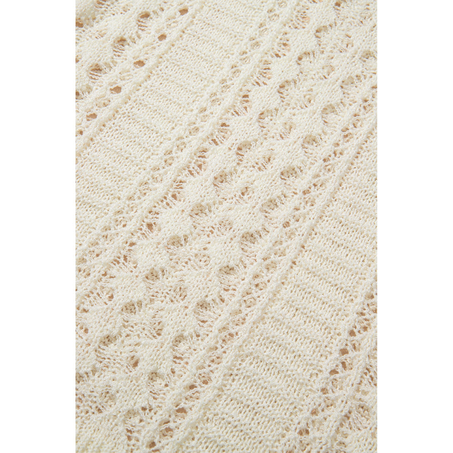 Hollow Out Drop Shoulder Sweater Apparel and Accessories