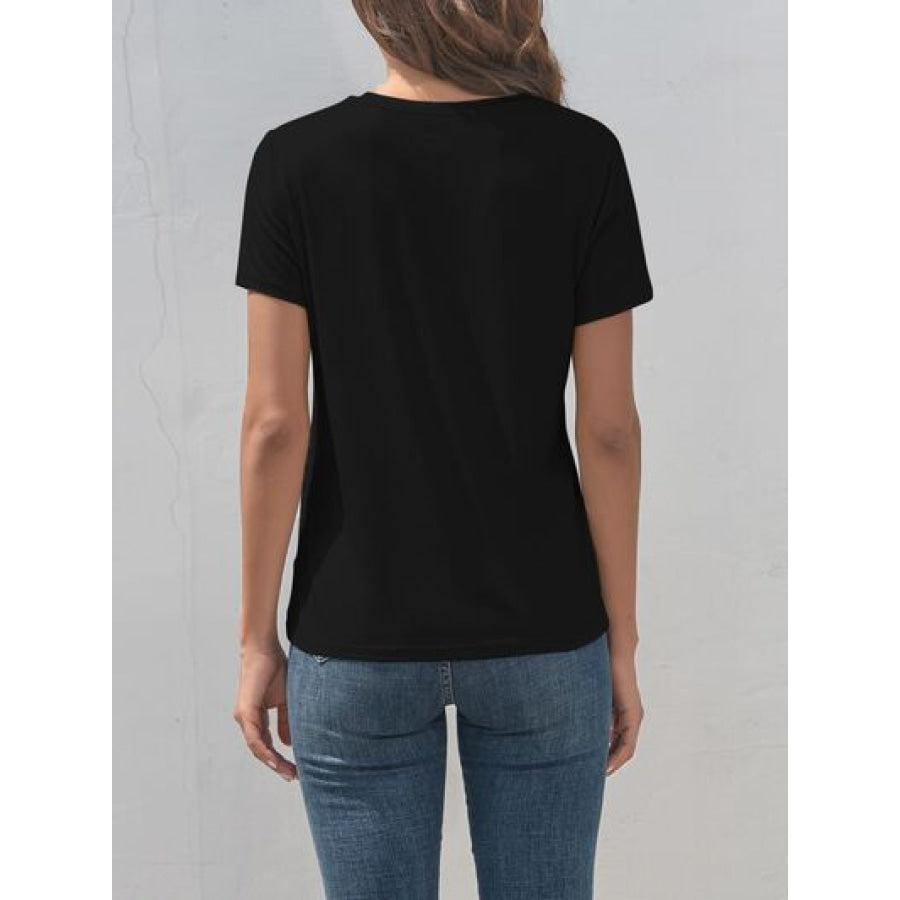 Horse Round Neck Short Sleeve T - Shirt Apparel and Accessories