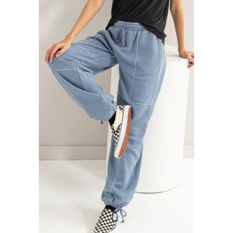 HYFVE Stitched Design Drawstring Sweatpants Apparel and Accessories