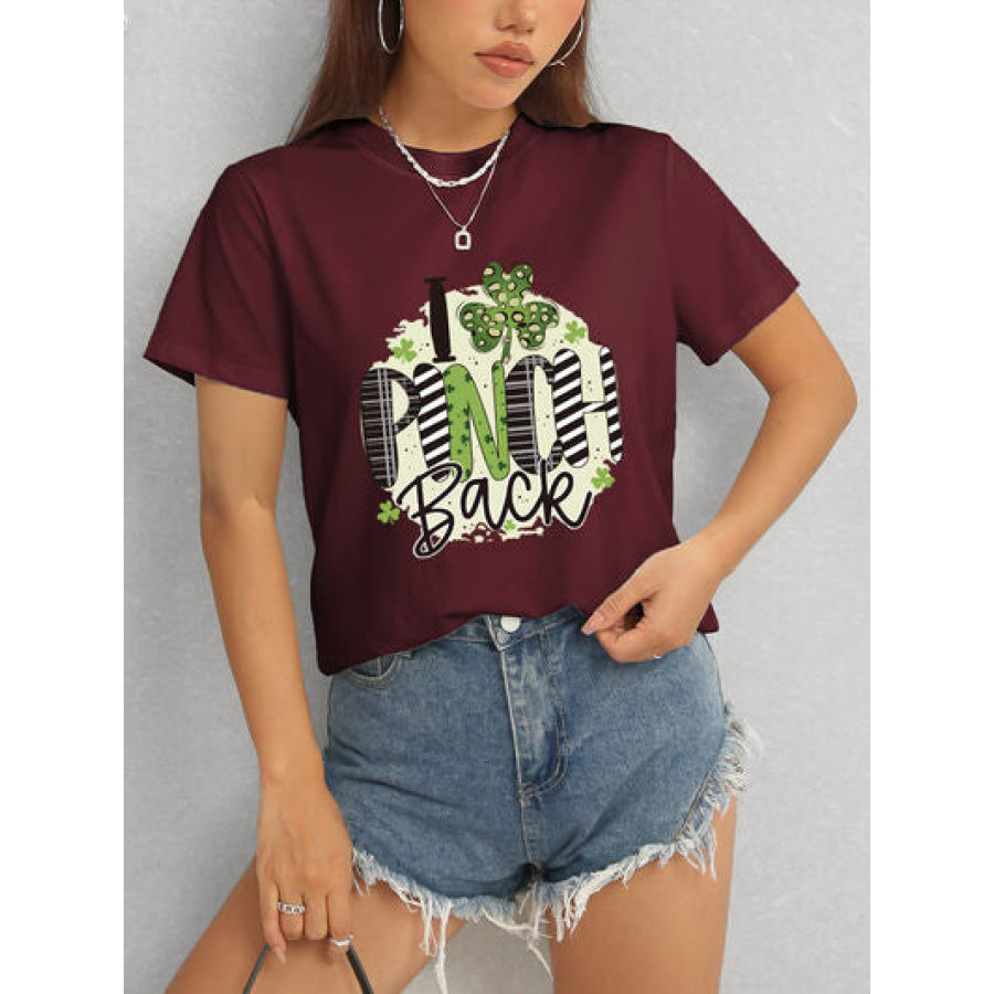 I PINCH BACK Round Neck Short Sleeve T - Shirt Apparel and Accessories