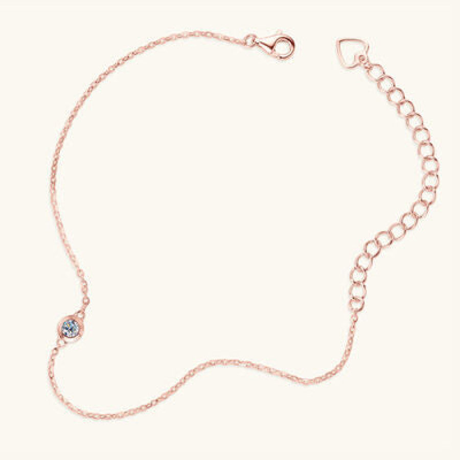 Inlaid Moissanite 925 Sterling Silver Bracelet Apparel and Accessories