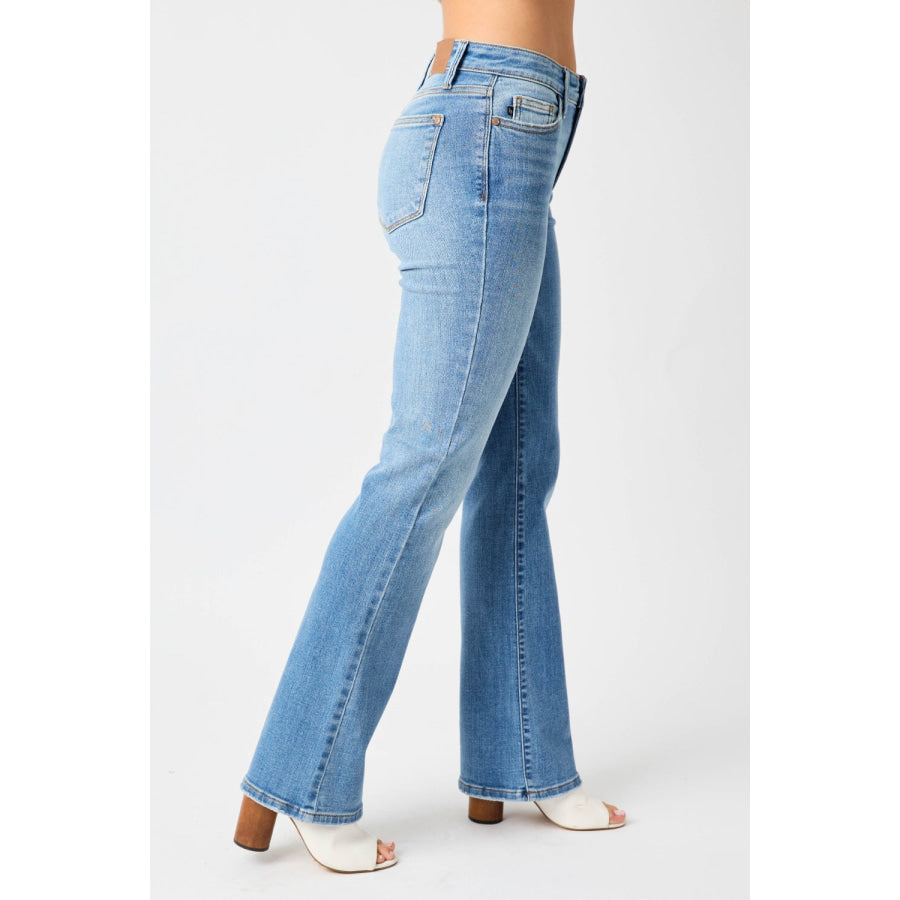 Judy Blue Full Size High Waist Straight Jeans Apparel and Accessories