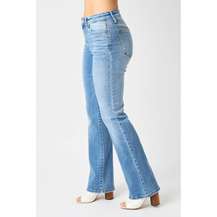 Judy Blue Full Size High Waist Straight Jeans Apparel and Accessories