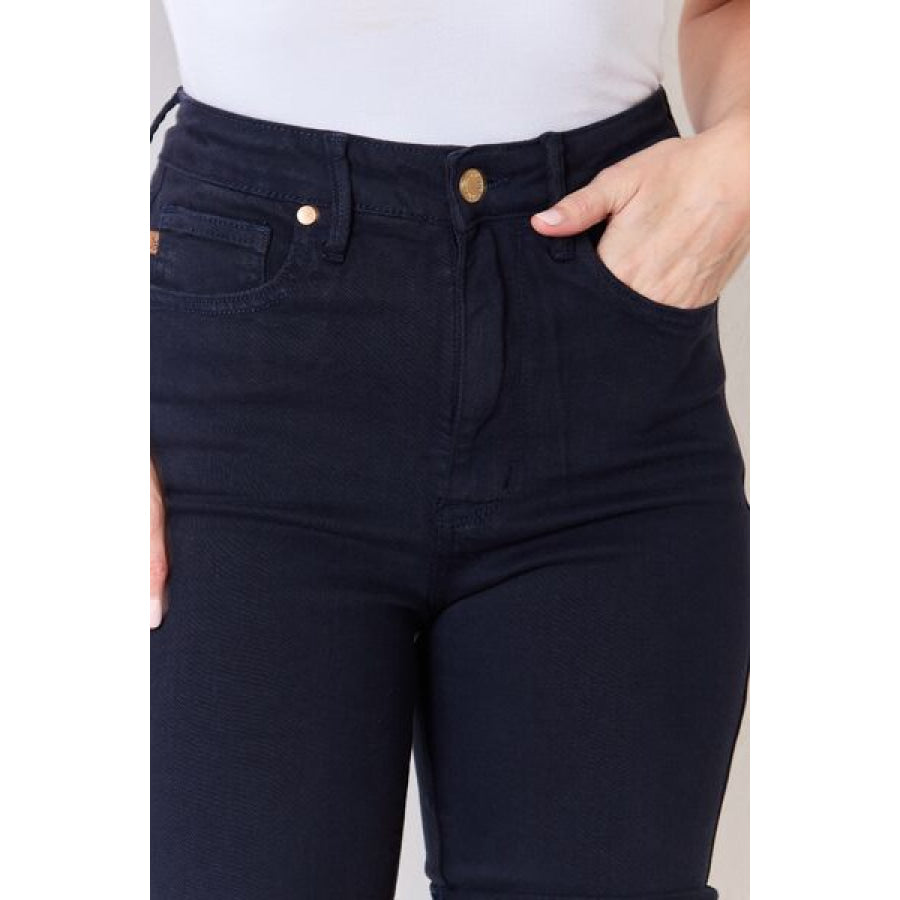 Judy Blue Full Size High Waist Tummy Control Bermuda Shorts Apparel and Accessories