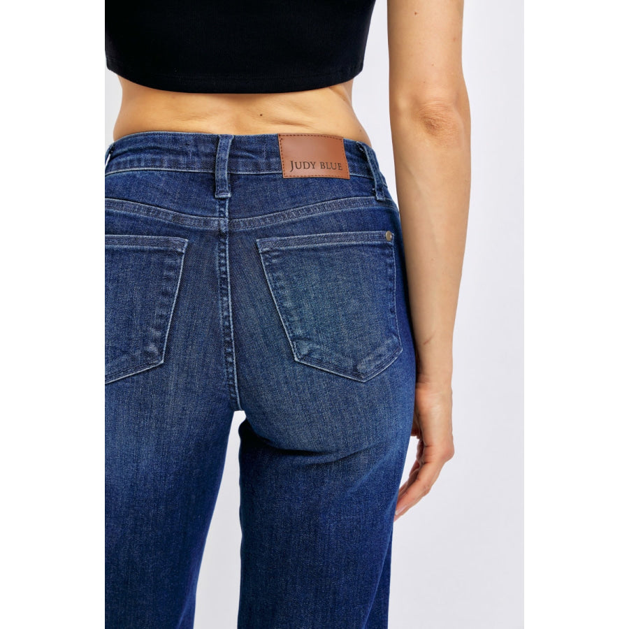 Judy Blue Full Size High Waist Tummy Control Straight Jeans Apparel and Accessories