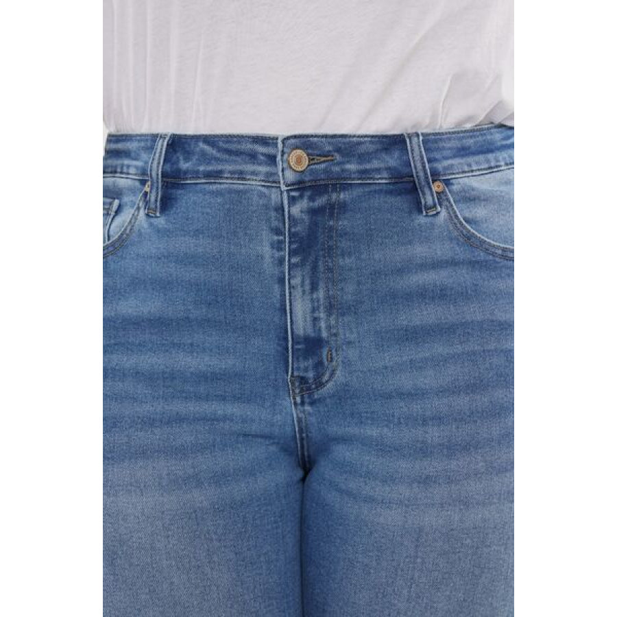 Kancan Full Size Cat’s Whiskers High Waist Jeans Apparel and Accessories