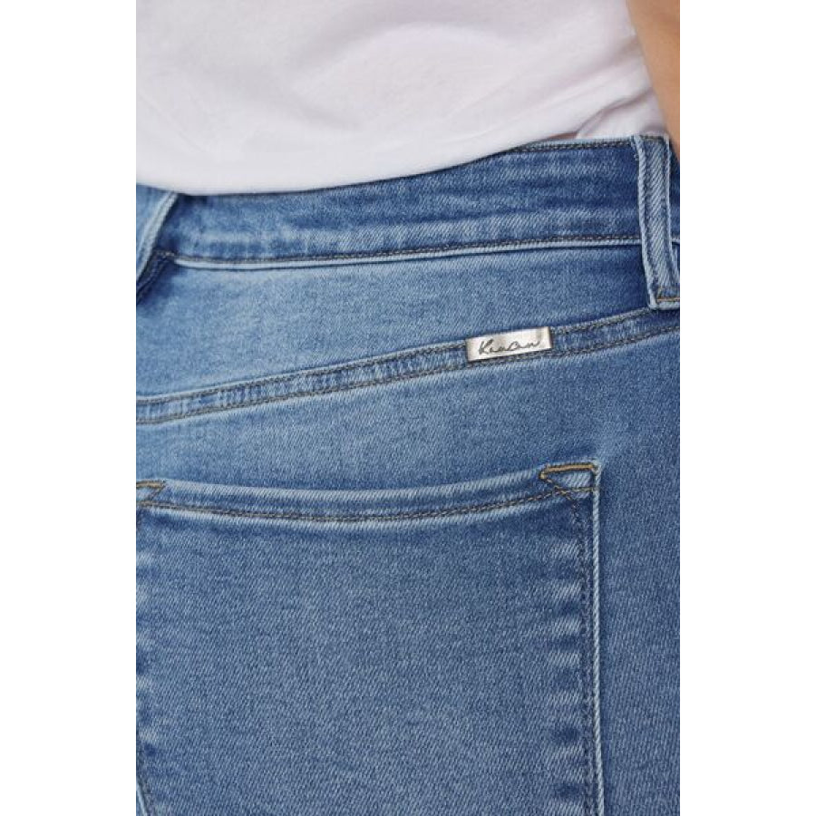 Kancan Full Size Cat’s Whiskers High Waist Jeans Apparel and Accessories