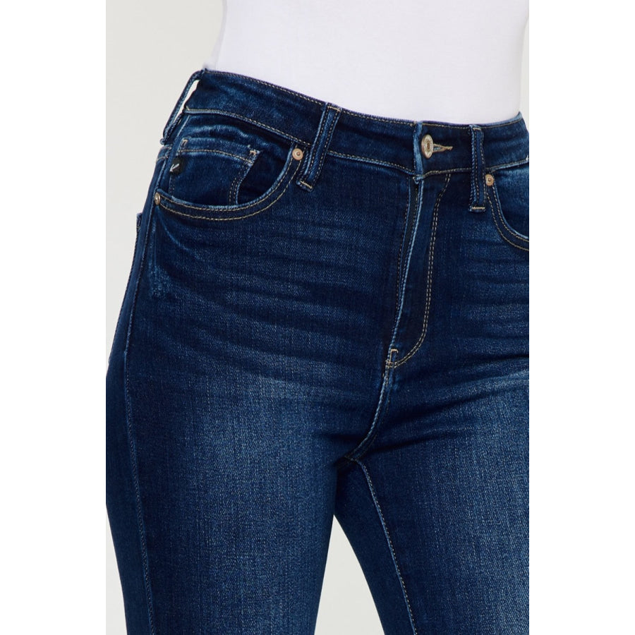 Kancan Full Size High Rise Frayed Ankle Skinny Jeans Apparel and Accessories