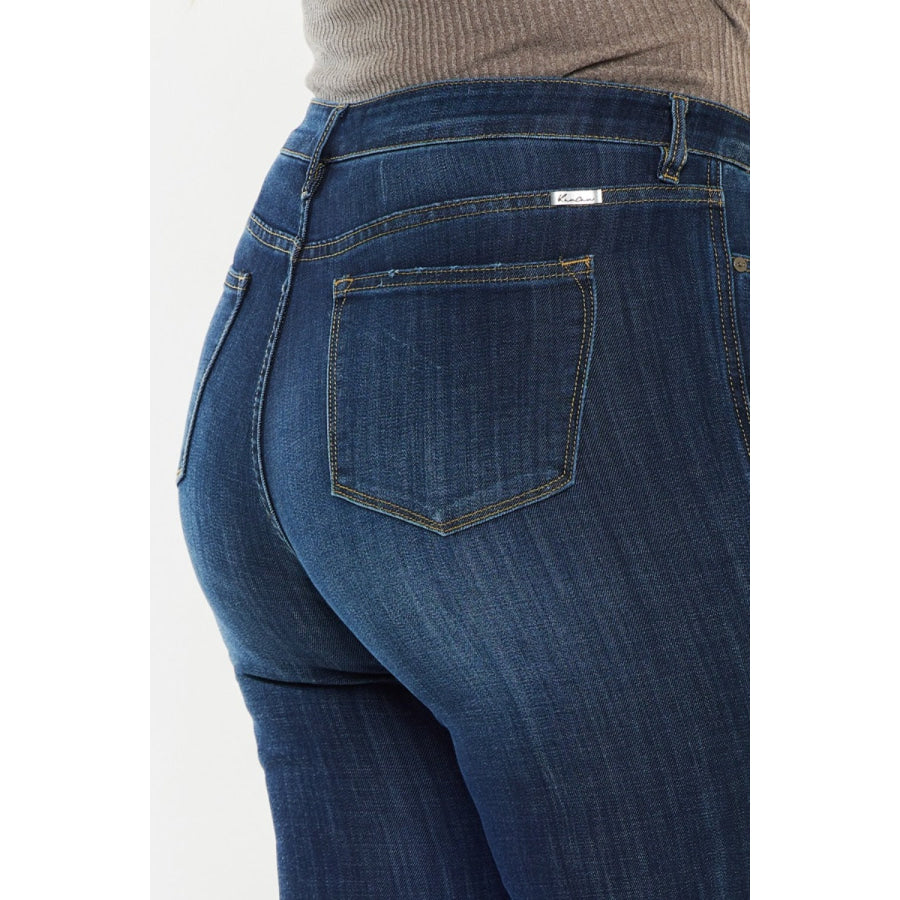Kancan Full Size Mid Rise Flare Jeans Apparel and Accessories