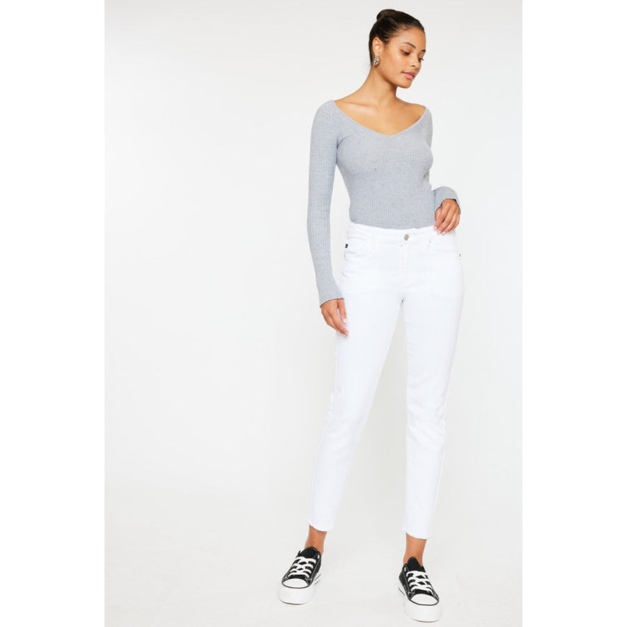 Kancan Mid Rise Ankle Skinny Jeans Apparel and Accessories