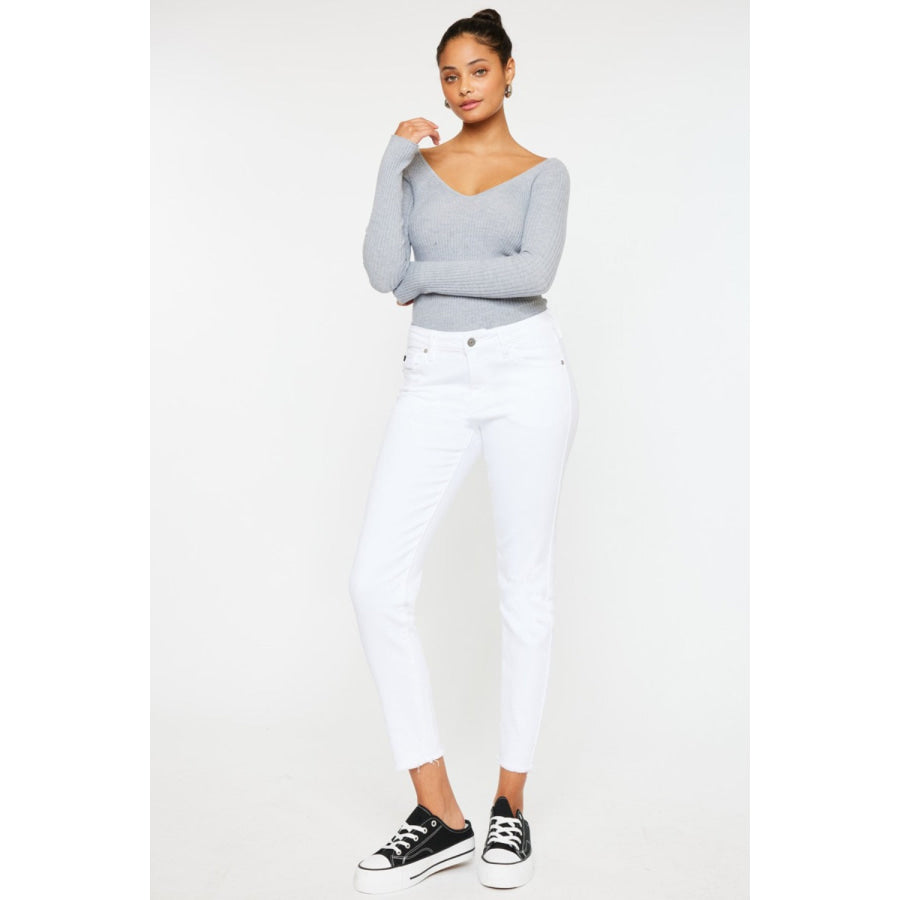 Kancan Mid Rise Ankle Skinny Jeans Apparel and Accessories