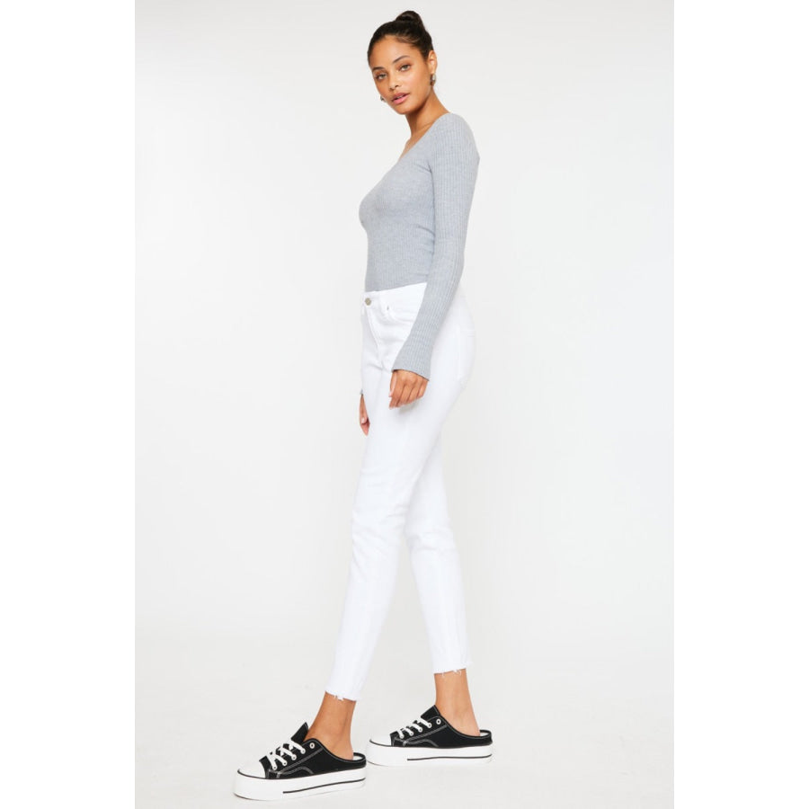 Kancan Mid Rise Ankle Skinny Jeans Apparel and Accessories