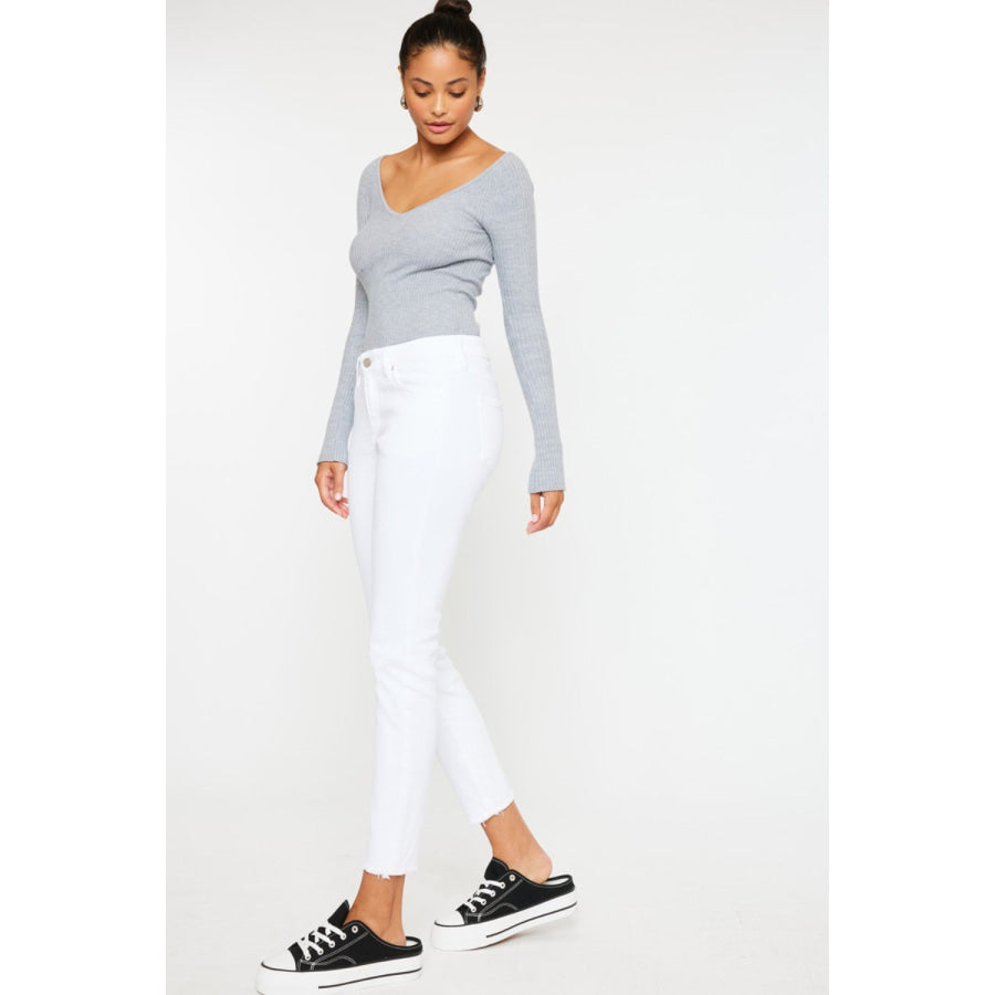 Kancan Mid Rise Ankle Skinny Jeans Apparel and Accessories