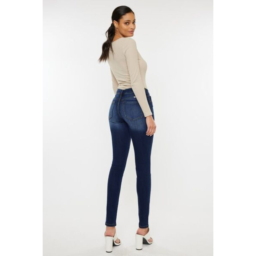 Kancan Mid Rise Gradient Skinny Jeans Apparel and Accessories