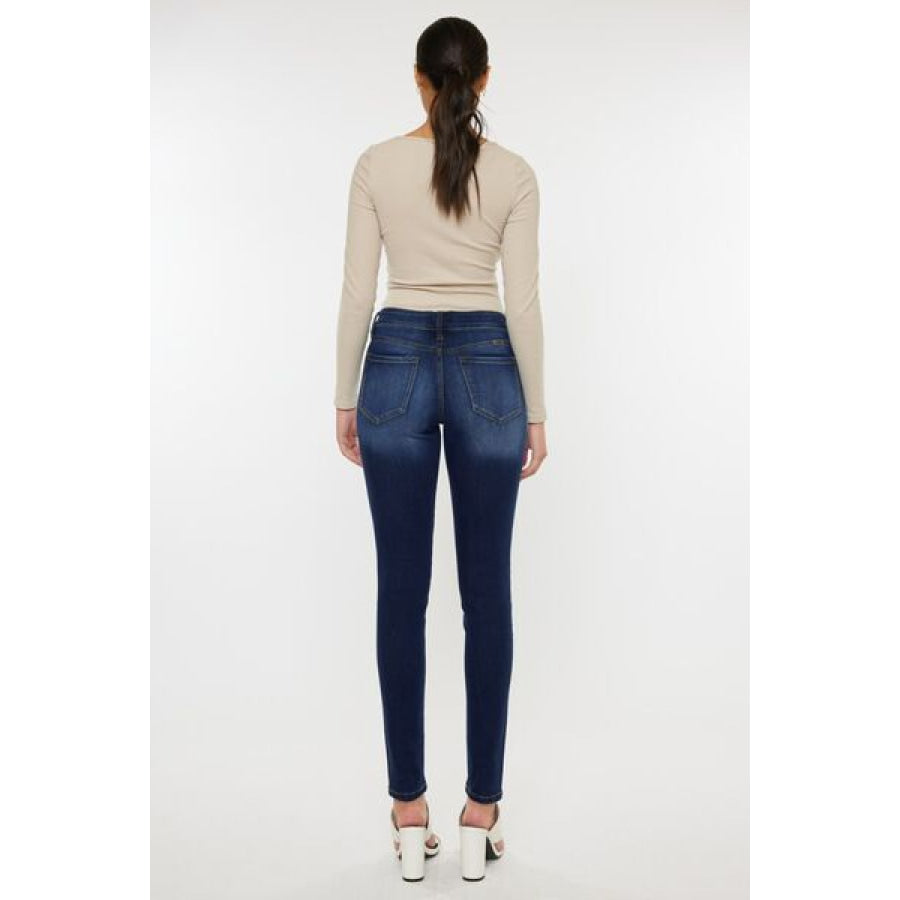 Kancan Mid Rise Gradient Skinny Jeans Apparel and Accessories