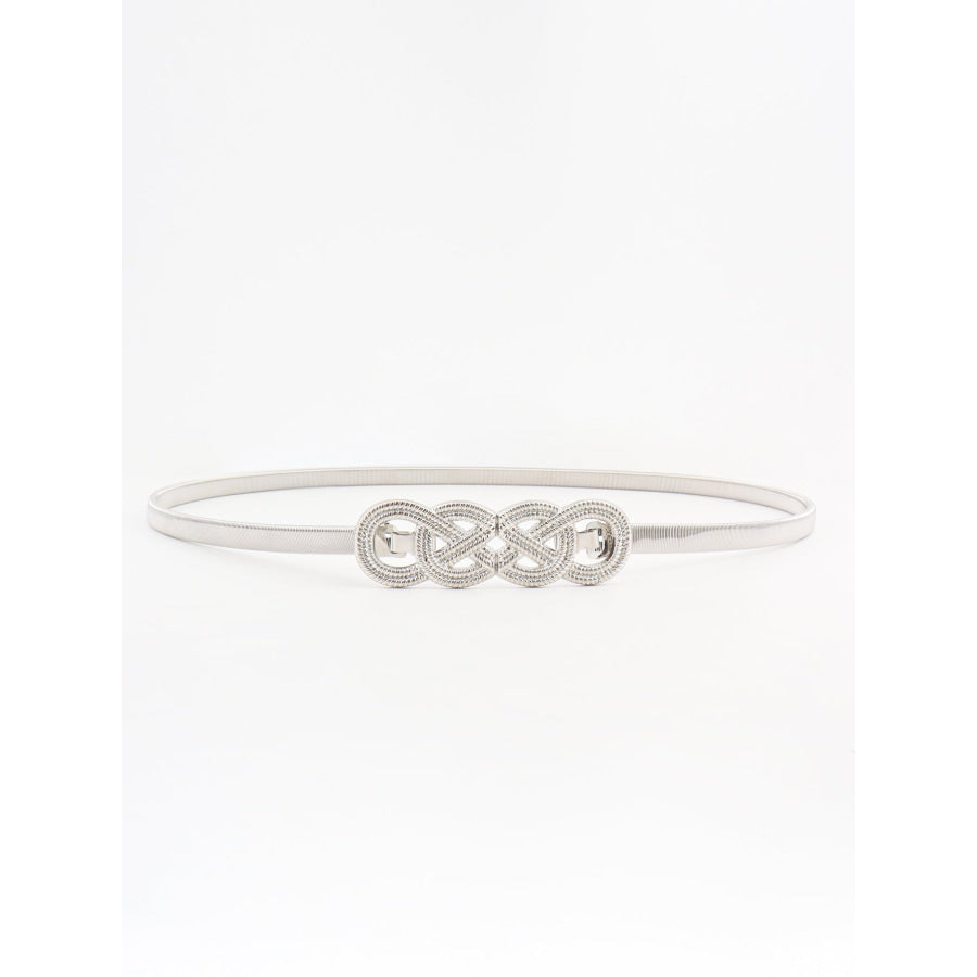 Knot Buckle Metal Belt Silver / One Size
