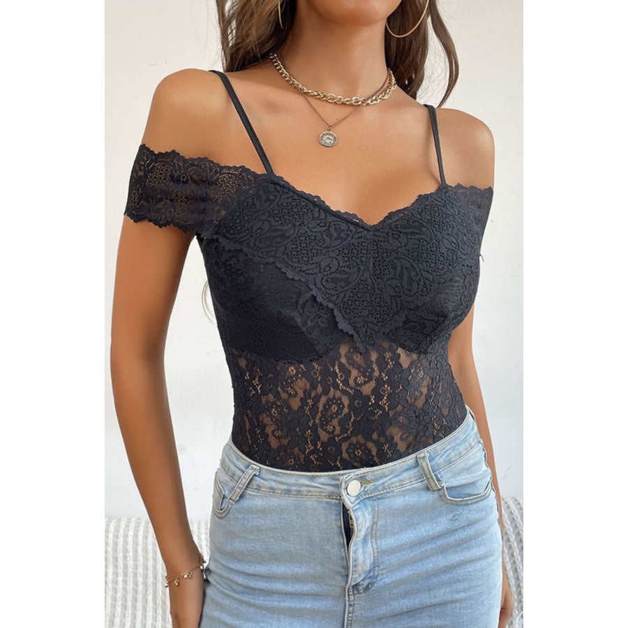 Lace Cold-Shoulder Bodysuit