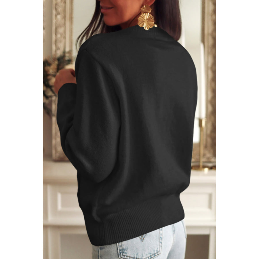 Lace Detail Button Down Long Sleeve Cardigan Apparel and Accessories