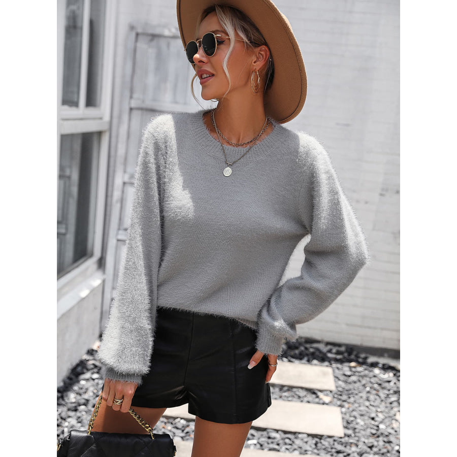 Lace Detail Cutout Long Sleeve Pullover Sweater