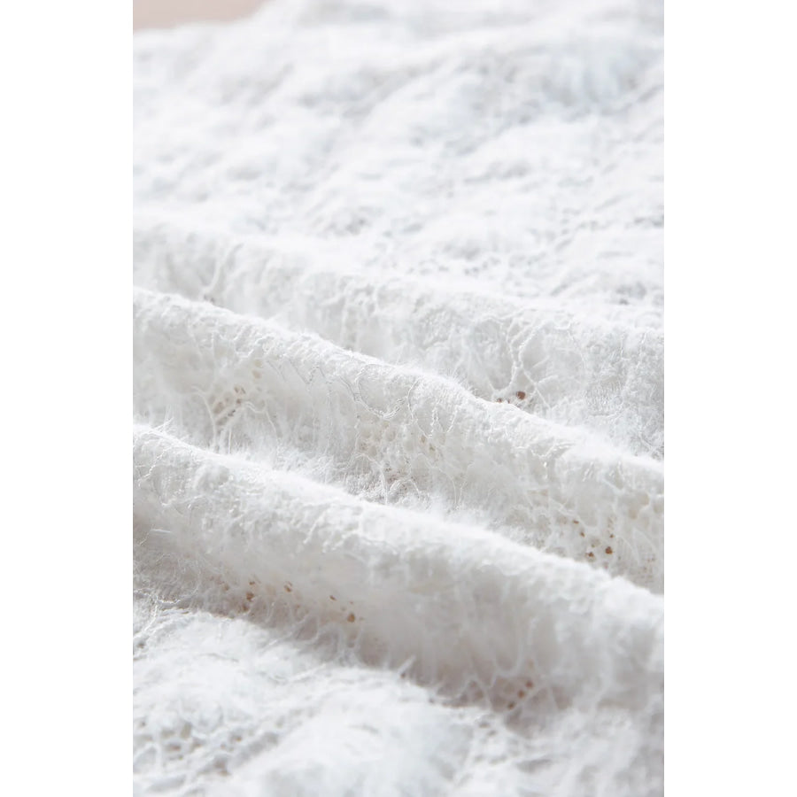 Lace Mock Neck Long Sleeve Top Apparel and Accessories