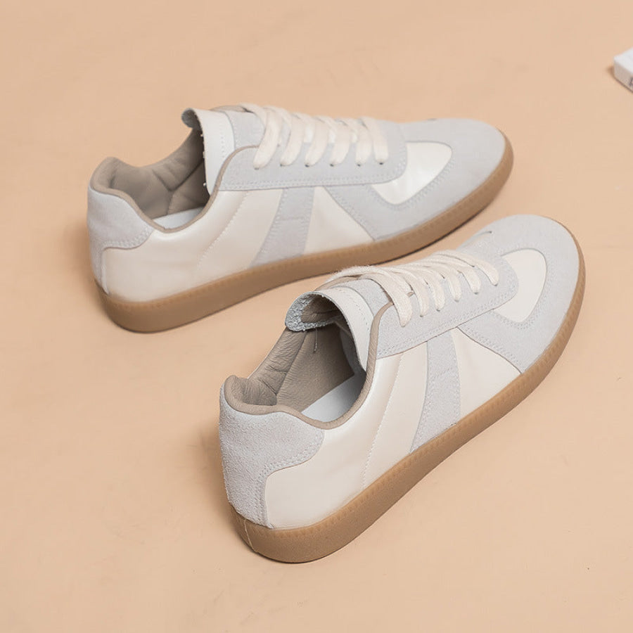 Lace Up Round Toe Sneakers Apparel and Accessories