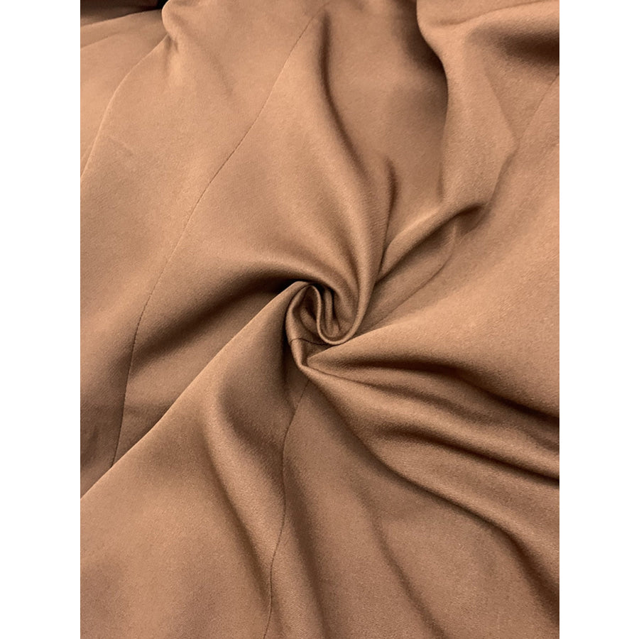 Lapel Collar Long Sleeve Blazer and Shorts Set Apparel and Accessories