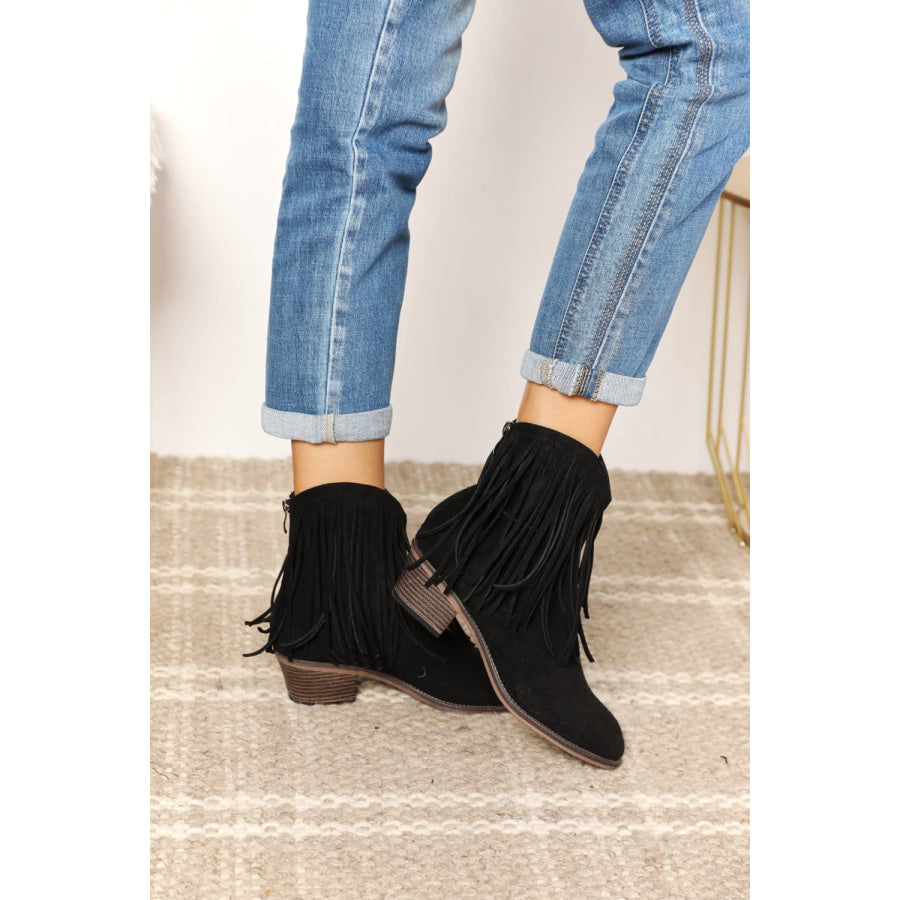 Legend Women’s Fringe Cowboy Western Ankle Boots