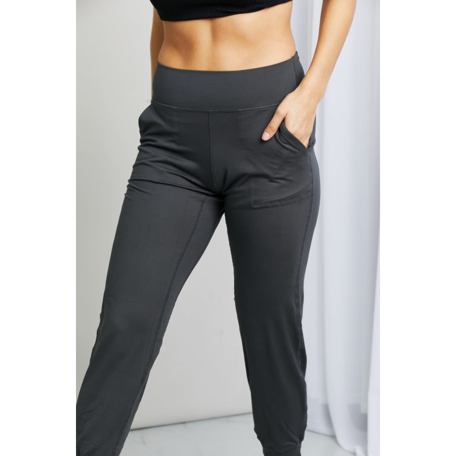 Leggings Depot Full Size Wide Waistband Cropped Joggers Apparel and Accessories