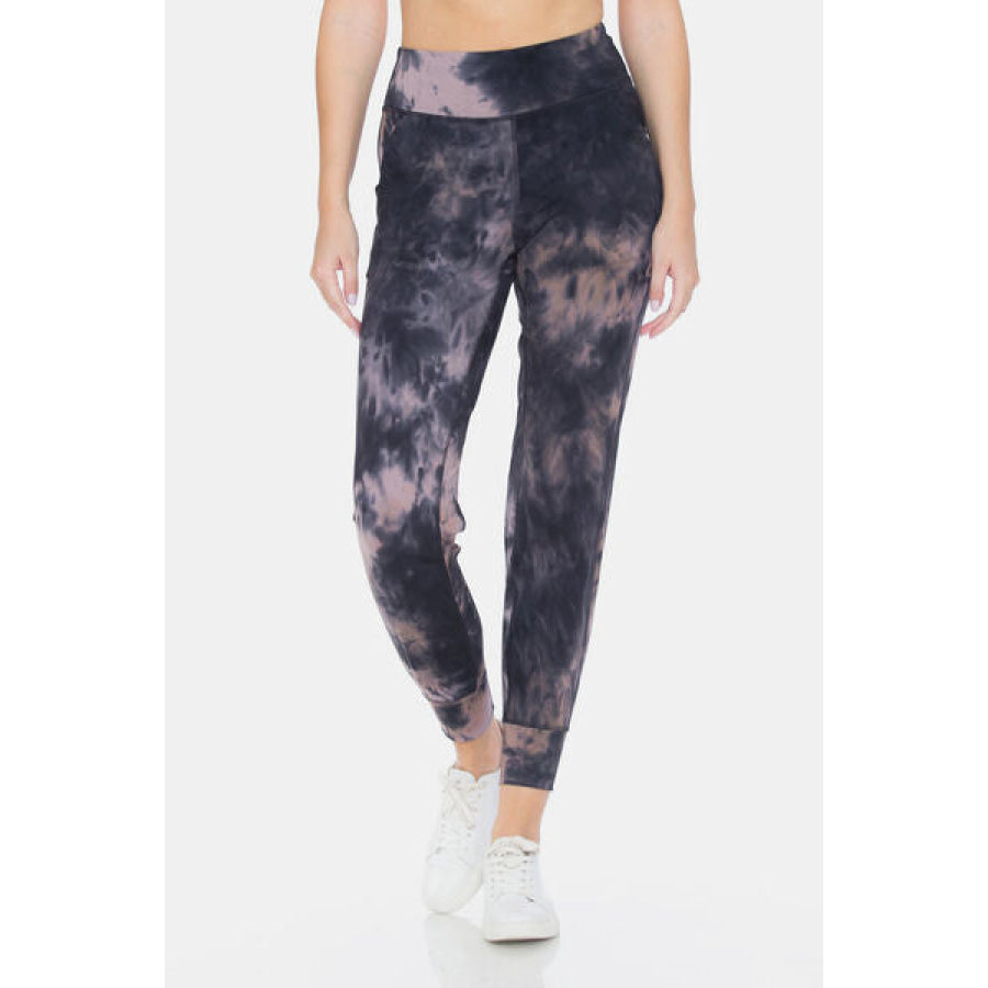 Leggings Depot Tie - Dye High Waist Cropped MULTI / S Apparel and Accessories
