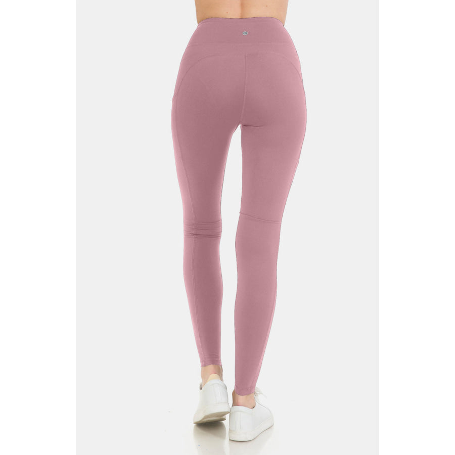 Leggings Depot Wide Waistband High Waist Leggings Lunar Rock / S Apparel and Accessories