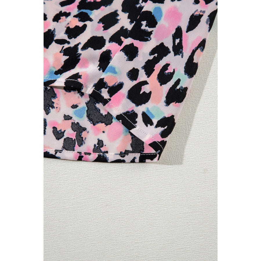 Leopard V-Neck T-Shirt Apparel and Accessories