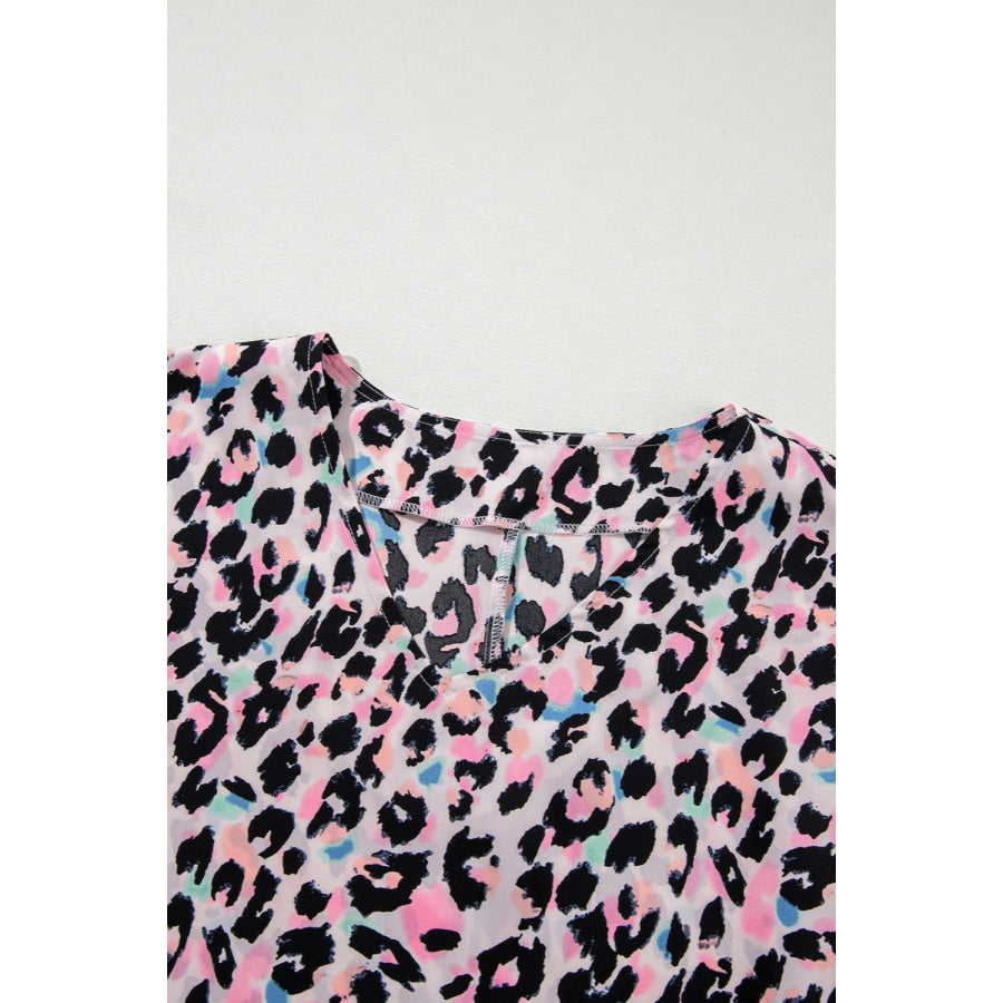 Leopard V-Neck T-Shirt Apparel and Accessories