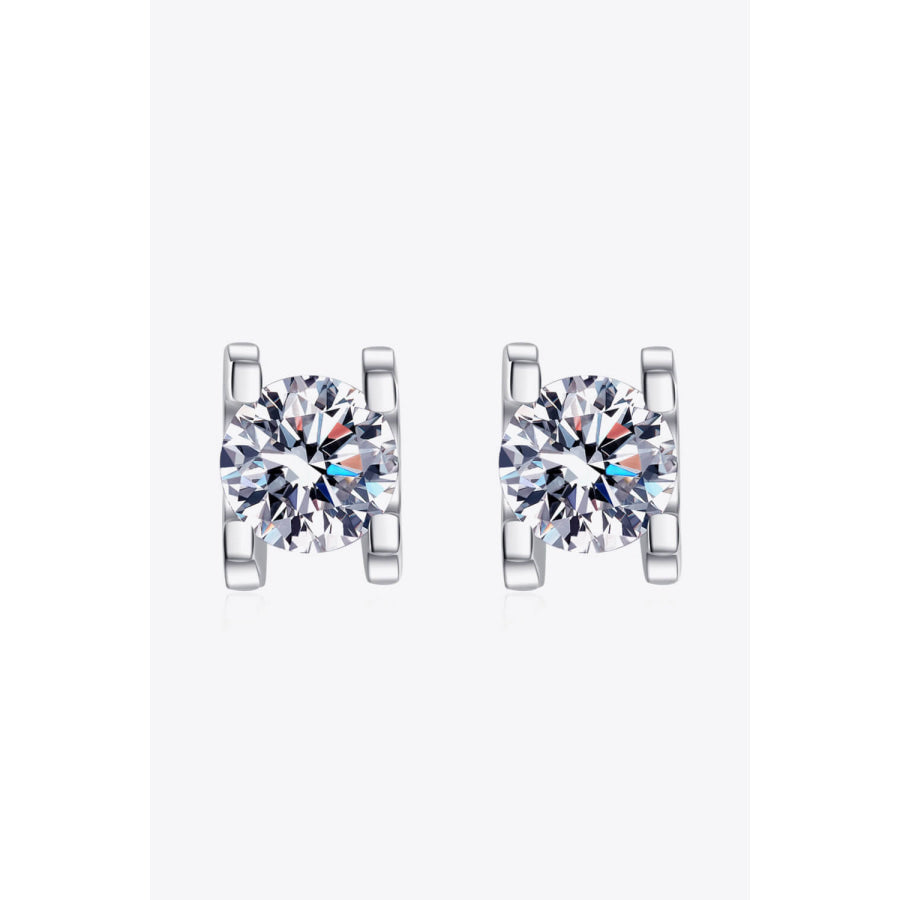 Limitless Love 1 Carat Moissanite Stud Earrings Silver / One Size