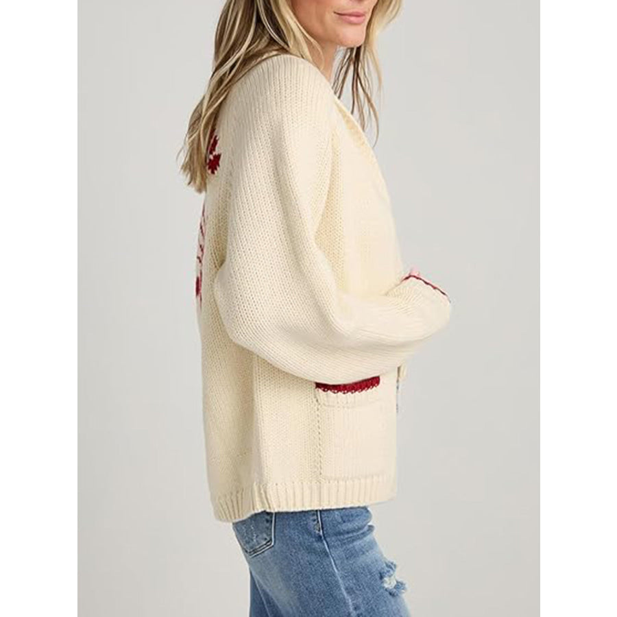 Lobster Button Up Long Sleeve Cardigan Apparel and Accessories